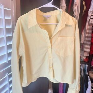 Athleta Light Yellow Shirt cropped
